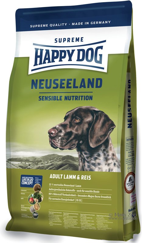 Happy Dog (Хеппи дог) Supreme Neuseeland. Сухой гипоаллергенный корм для собак с ягненком и рисом, 12,5 кг